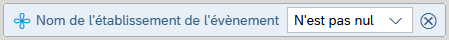 Opérateur de requête : N'est pas nul